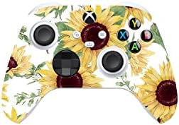 ZOOMHITSKINS Controller Skin Compatible with X1 Series S and X1 Series X, Vinyl Sticker Technology, Sunflowers Flowers Yellow Summer, Durable, Bubble-Free, 1 Skin, Precisely Cut