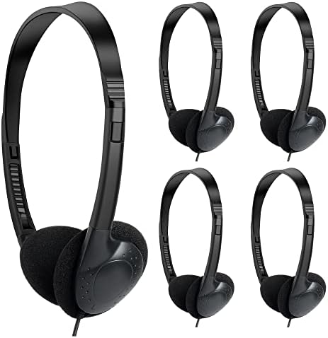 YFSFQS Kids Headphones Bulk 30 Pack for School Students Children Teen Boys Girls, Wholesale Disposable Headphones for Classroom Earphones (Black)