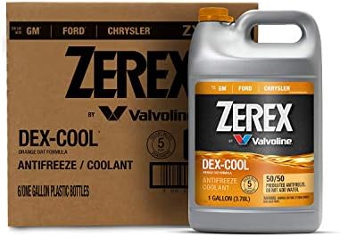 Zerex Valvoline DEX-Cool Organic Acid Technology 50/50 Prediluted Ready-to-Use Antifreeze/Coolant 1 GA, Case of 6