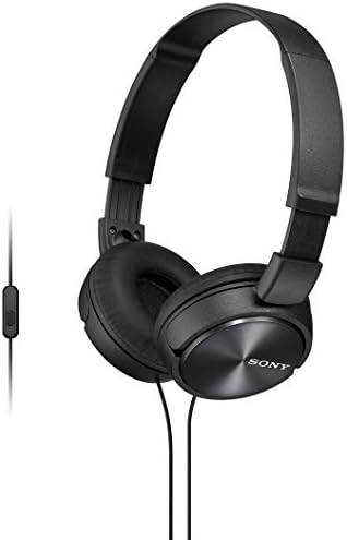 Sony MDR-ZX310AP ZX Series Wired On Ear Headphones with mic, Black