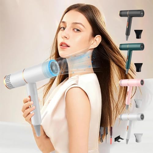 Hair Dryer, Low Noise High Speed Blow Dryer, Hair Blow Dryers with 3-Segment Heat Setting, Blow Dryer for Overheating Power-Off Protection, Suitable for Home and Travel Use, Ofertas Del Dia De Hoy