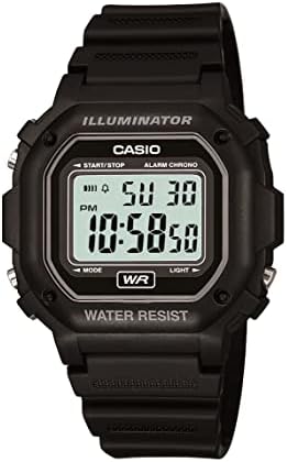 Casio Unisex F-108WH-1ACF Big Square Digital Display Quartz Black Watch