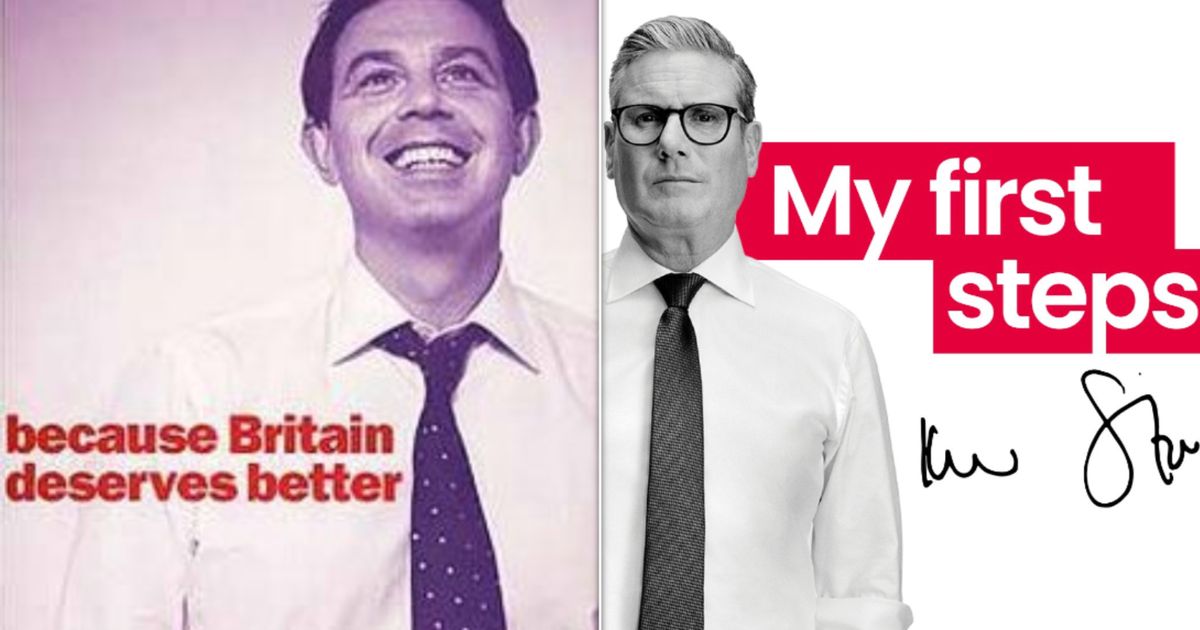 Keir Starmer’s Photoshoot Echoes Tony Blair Poster Image