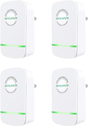 4 Pack Pro Power Energy Save, Stop Watt Save Electricity Energy Saving Device, Intelligent Energy Saver Esaver Watt Energy Saving Device, Smart Electricity Bill Saving Box US Plug 90V-250V 30KW