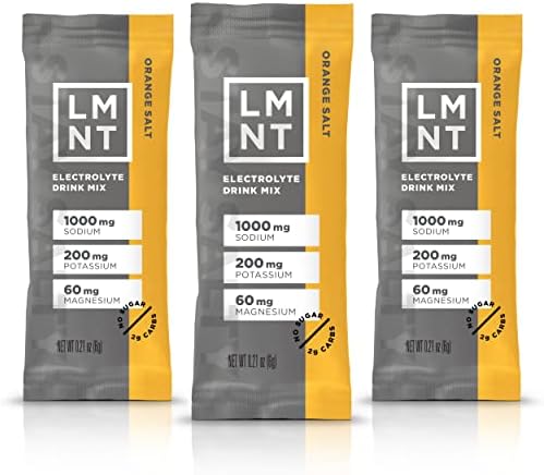 LMNT Zero-Sugar Electrolytes – Orange Salt – Hydration Powder Packets | No Dodgy Ingredients | Keto & Paleo Friendly | 30 Sticks