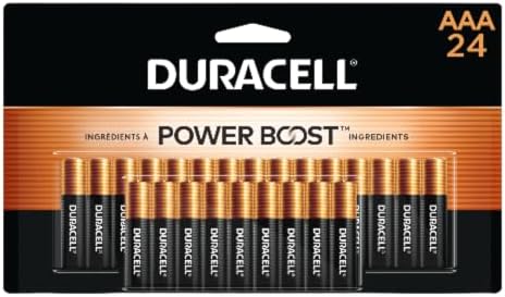 Duracell Coppertop AAA Batteries with Power Boost Ingredients, 24 Count Pack Triple A Battery with Long-Lasting Power, Alkaline AAA Battery for Household and Office Devices