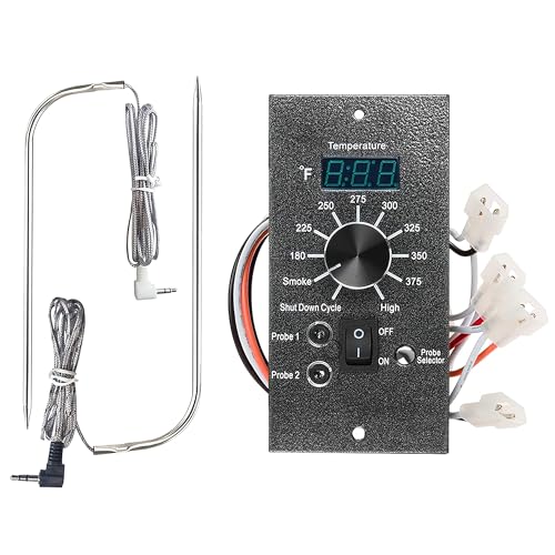 Digital Thermostat Controller Replacement Compatible with Traeger Wood Pellet Grills, with 2PC Meat Temperature Probe