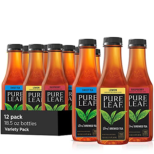 Pure Leaf Bottles, Variety Pack (Sweetened Flavors) (18.5 Ounce Bottles, Pack of 12)