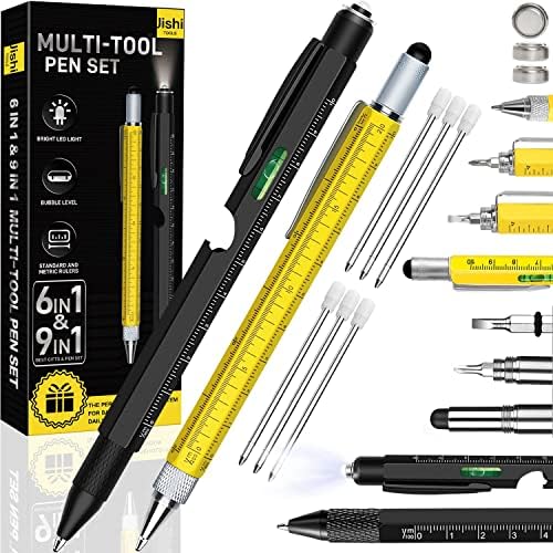 Jishi Gifts for Men, Fathers Day Dad Gifts from Daughter Son Wife, Multi-Tool Pen Set Father’s Day Gifts for Dad Grandpa Husband Boyfriend Birthday, Cool Unique Stuff Ideas Tools Gadgets for Men Women