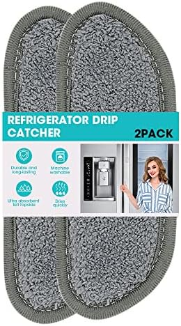 Water Drip Tray Catcher for Refrigerator Door,Washable Mats Covers Pads,Refrigerator Water Drip Tray Guard Absorbent Pad Liners Splash Catcher,Home Kitchen Fridge/Freezer Gadgets Accessories Decor