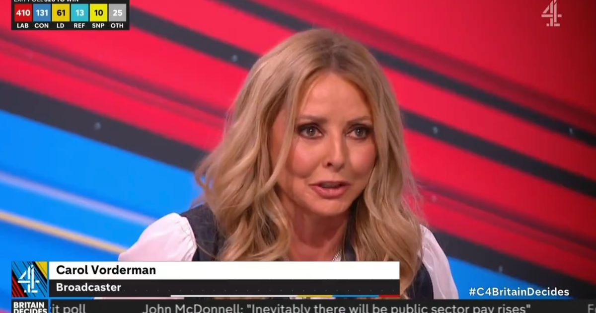 Carol Vorderman Pulls No Punches As Tories Suffer Crushing Election Defeat