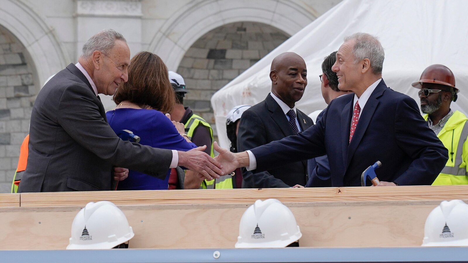 Work has begun on an inauguration stage at the Capitol. The last one became part of Jan. 6 attack