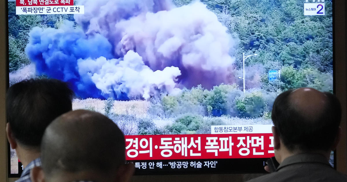 North Korea blows up parts of inter-Korean roads on its territory, South says, as tensions between the two keep rising